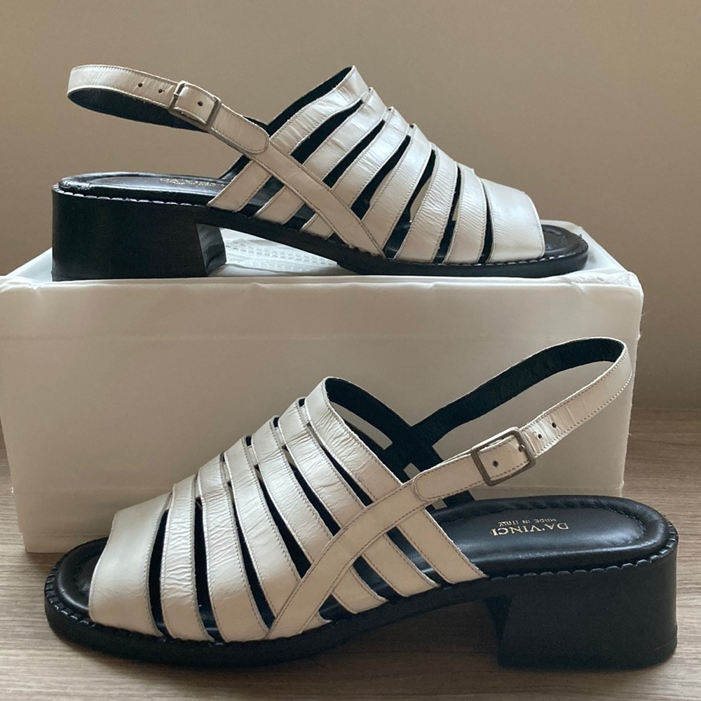 Da’Vinci block heel leather sandals 39,5 Italy
